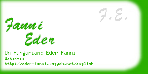 fanni eder business card